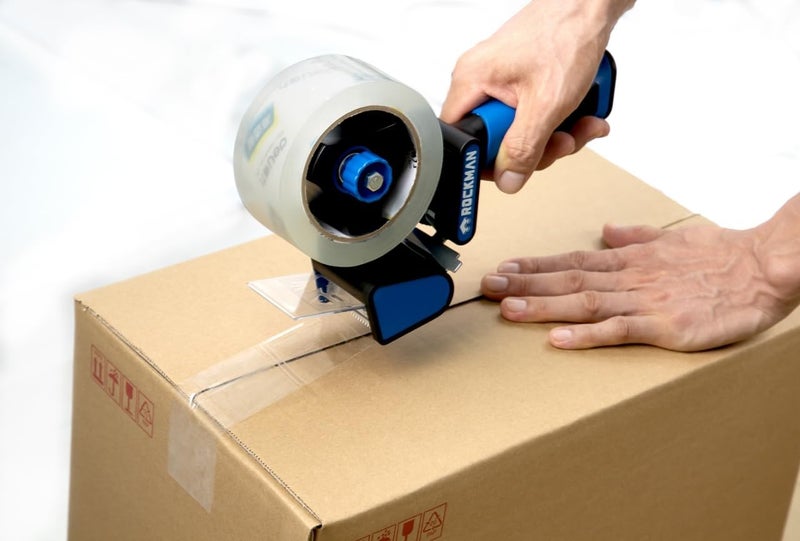 ROCKMAN Premium Heavy-Duty Tape Dispenser Gun 08- Soft-Touch Ergonomic Handle Design, Transparent Pressing Plate, Ideal for Shipping, Warehouse, and Moving, Suitable for 2-inch Tape - Image 5